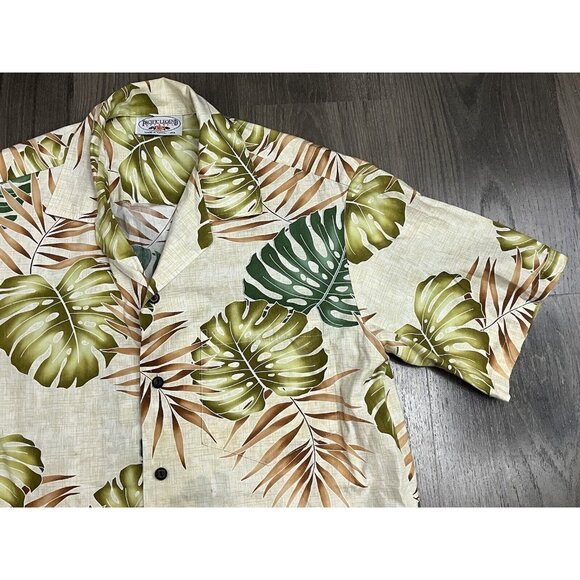 Pacific Legend Hawaiian Shirt Floral Made in USA Hawaii Palm Tree Camp Party M - Picture 2 of 8